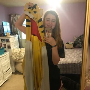Cartoon yellow tiger onesie